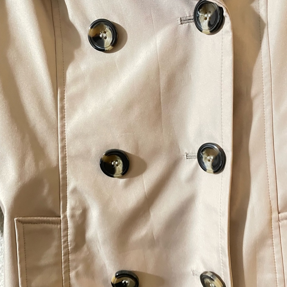 Covington Women’s Khaki Trench Coat Size Small – Belted Double Breasted Jacket - Picture 4 of 7
